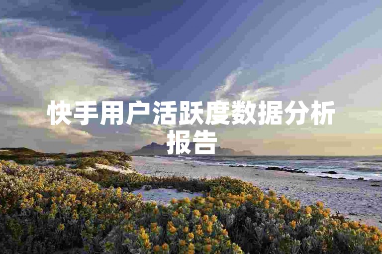 快手用户活跃度数据分析报告