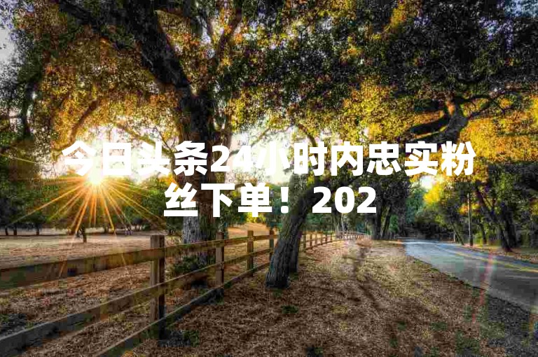 今日头条24小时内忠实粉丝下单！2025必学，订阅量增长必学策略
