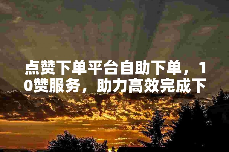 点赞下单平台自助下单，10赞服务，助力高效完成下单。