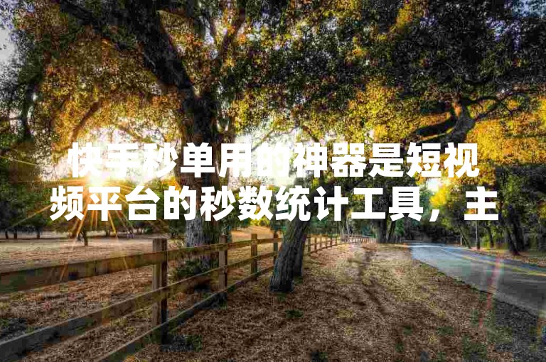 快手秒单用的神器是短视频平台的秒数统计工具，主要用于快速查看视频播放时间。用户可以通过设置秒单功能来管理视频内容，优化播放时间，提升视频观看体验。