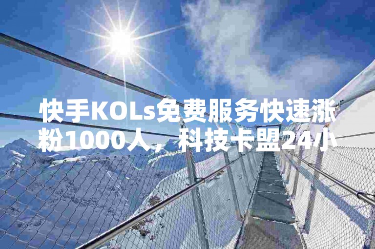 快手KOLs免费服务快速涨粉1000人，科技卡盟24小时自助下单平台，快手业务平台网站