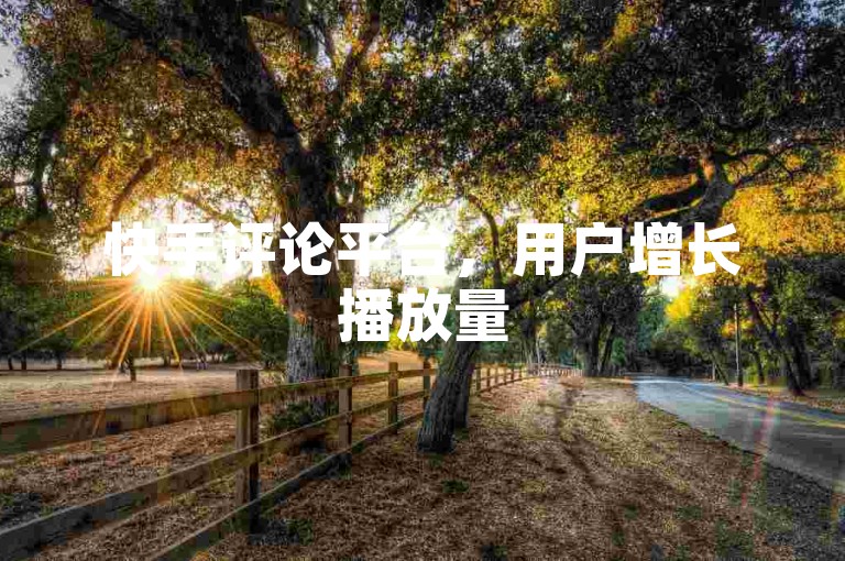 快手评论平台，用户增长播放量