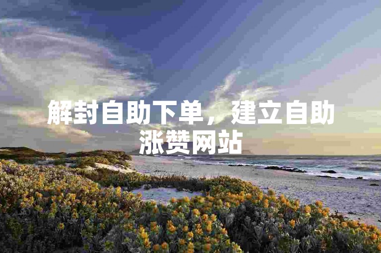 解封自助下单，建立自助涨赞网站
