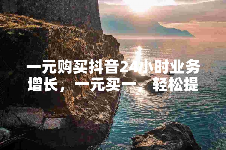一元购买抖音24小时业务增长，一元买一，轻松提升活跃度