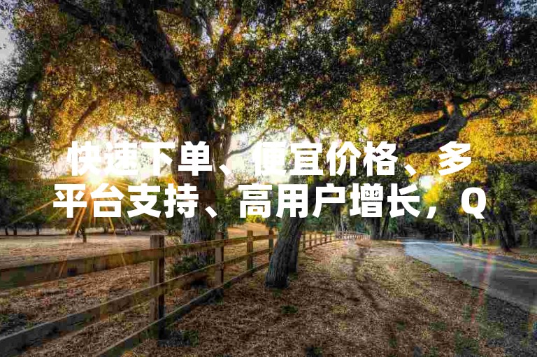 快速下单、便宜价格、多平台支持、高用户增长，QQ快手合集，助力快速推广