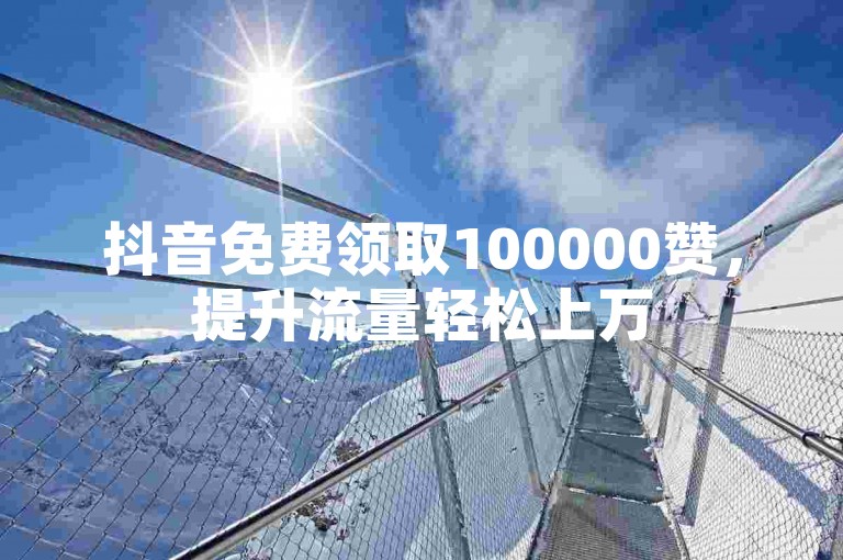 抖音免费领取100000赞，提升流量轻松上万