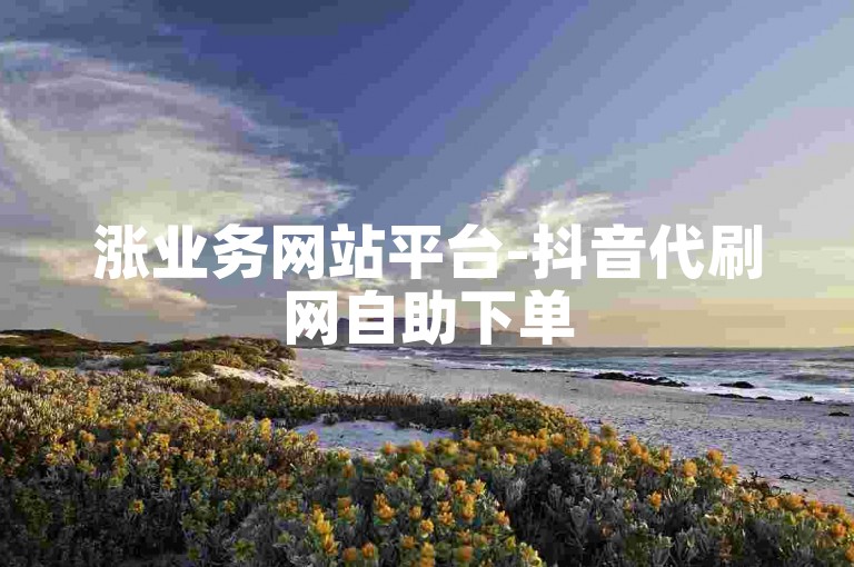 涨业务网站平台-抖音代刷网自助下单