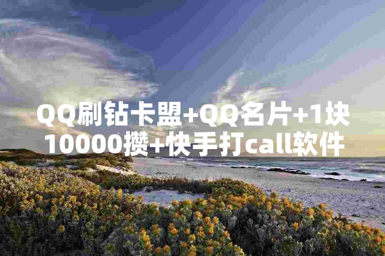 QQ刷钻卡盟+QQ名片+1块10000攒+快手打call软件