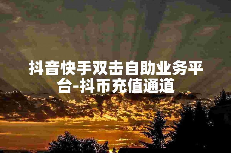 抖音快手双击自助业务平台-抖币充值通道