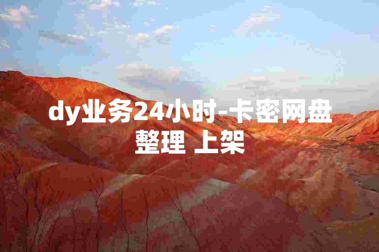 dy业务24小时-卡密网盘整理 上架