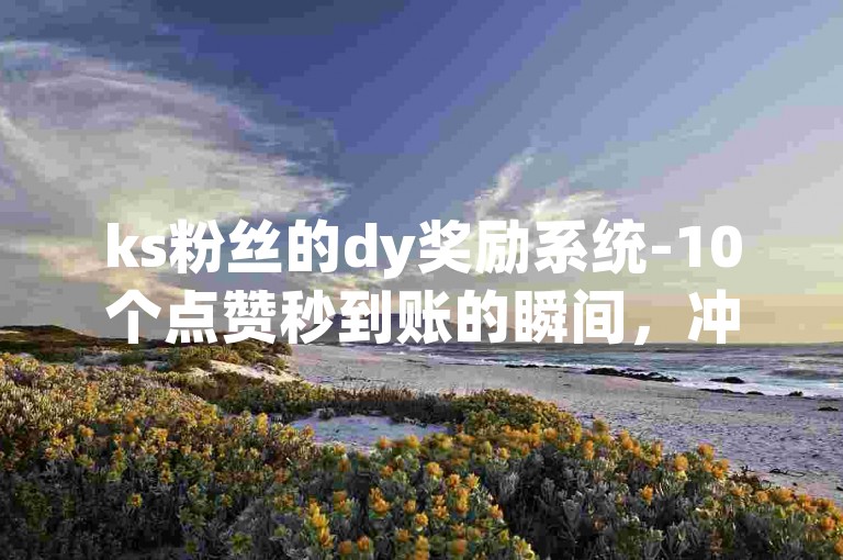 ks粉丝的dy奖励系统-10个点赞秒到账的瞬间，冲微信QQ点赞