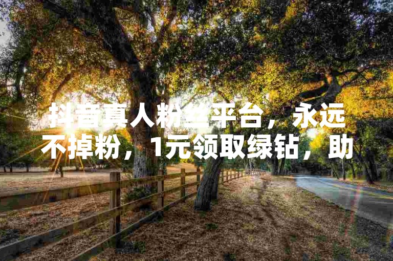 抖音真人粉丝平台，永远不掉粉，1元领取绿钻，助力粉丝成长！