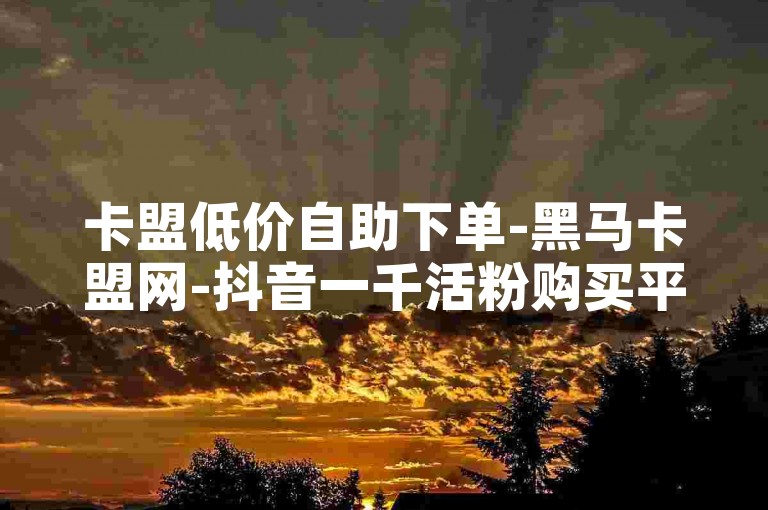 卡盟低价自助下单-黑马卡盟网-抖音一千活粉购买平台-QQ动态自动秒赞