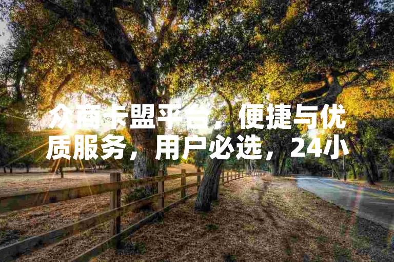 众商卡盟平台，便捷与优质服务，用户必选，24小时到账，自助下单，几毛一单！