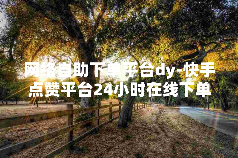 网络自助下单平台dy-快手点赞平台24小时在线下单秒到账