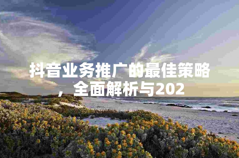 抖音业务推广的最佳策略，全面解析与2025年必学内容解析！