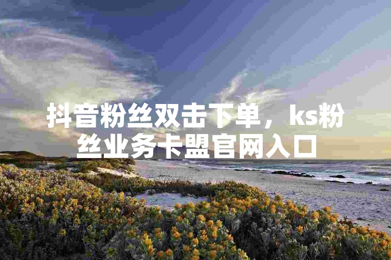 抖音粉丝双击下单，ks粉丝业务卡盟官网入口