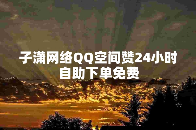 子潇网络QQ空间赞24小时自助下单免费