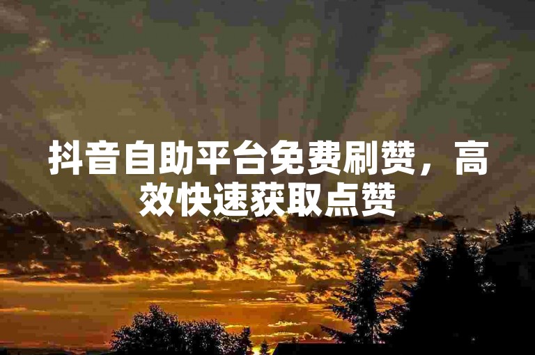 抖音自助平台免费刷赞，高效快速获取点赞