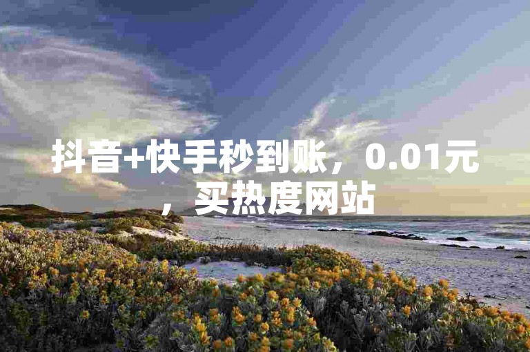 抖音+快手秒到账，0.01元，买热度网站