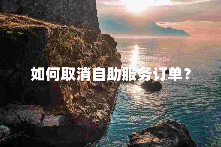 如何取消自助服务订单？