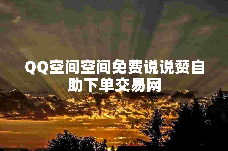 QQ空间空间免费说说赞自助下单交易网