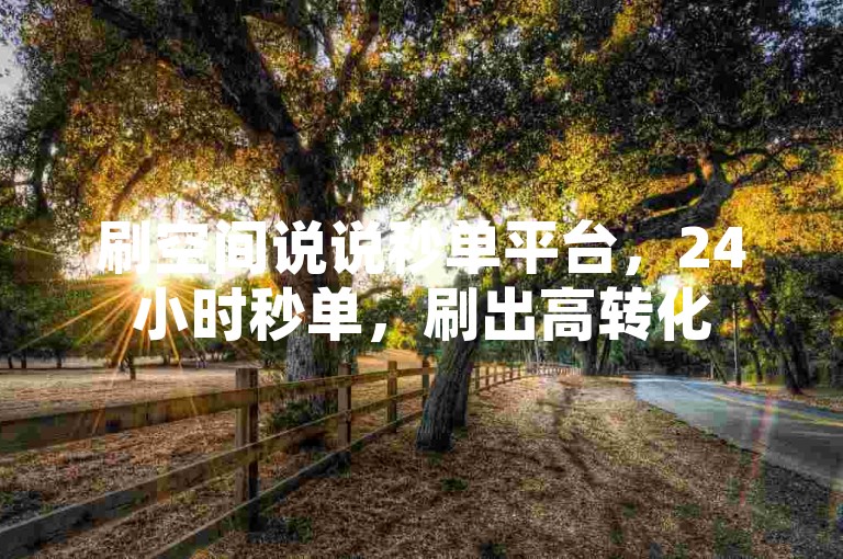刷空间说说秒单平台，24小时秒单，刷出高转化