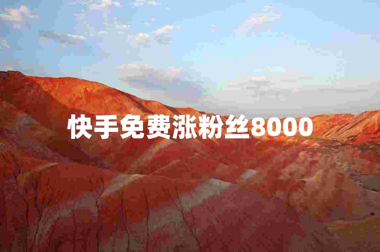 快手免费涨粉丝8000