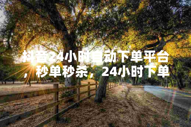 抖音24小时自动下单平台，秒单秒杀，24小时下单，价格便宜