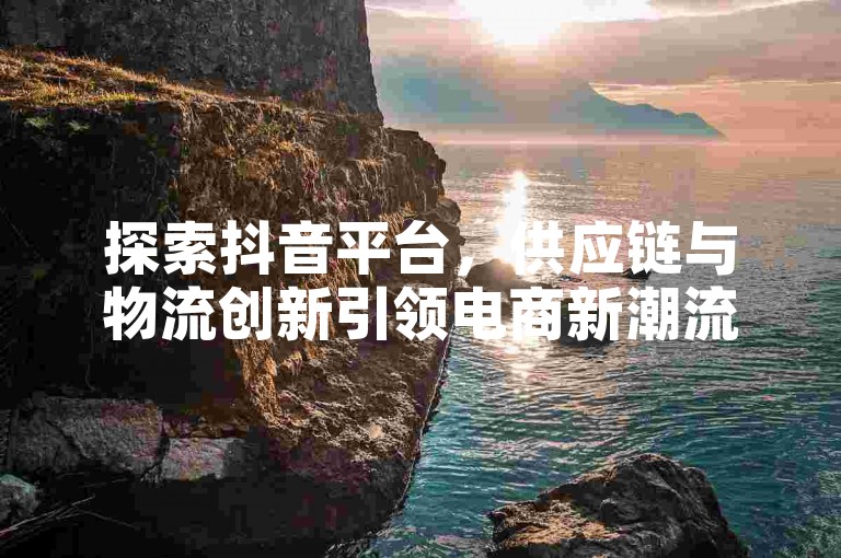 探索抖音平台，供应链与物流创新引领电商新潮流