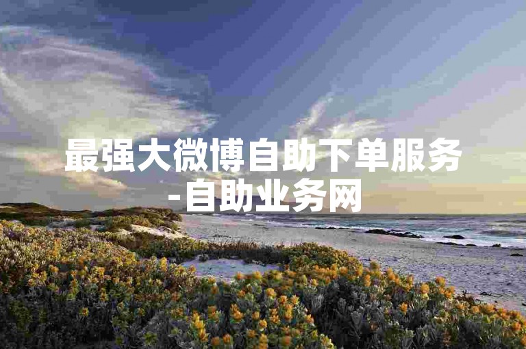 最强大微博自助下单服务-自助业务网