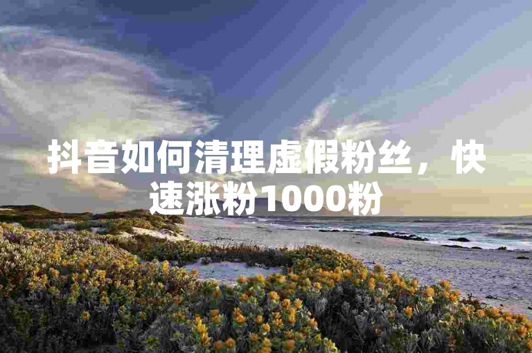 抖音如何清理虚假粉丝，快速涨粉1000粉