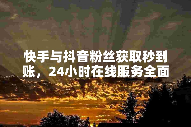 快手与抖音粉丝获取秒到账，24小时在线服务全面覆盖