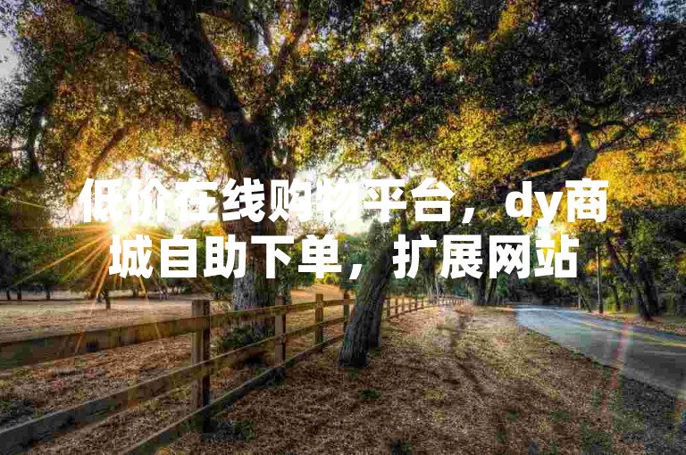 低价在线购物平台，dy商城自助下单，扩展网站