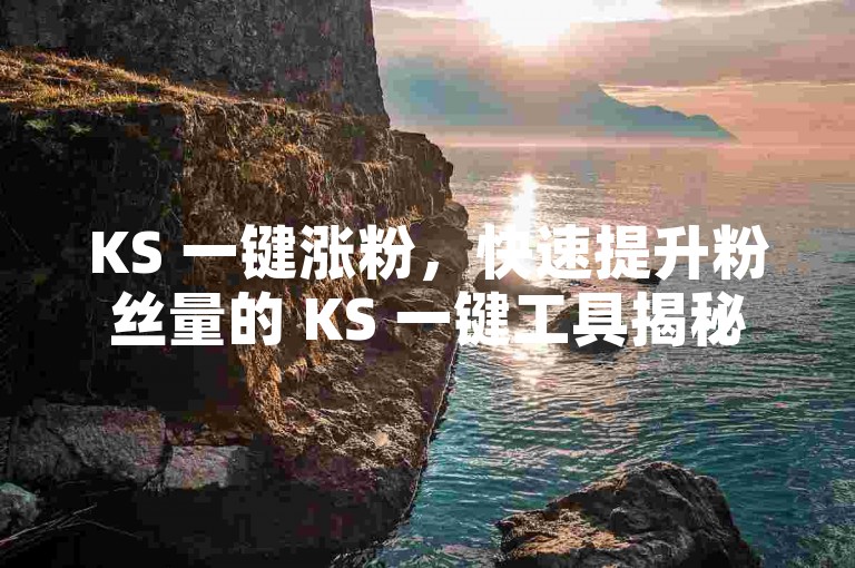 KS 一键涨粉，快速提升粉丝量的 KS 一键工具揭秘？