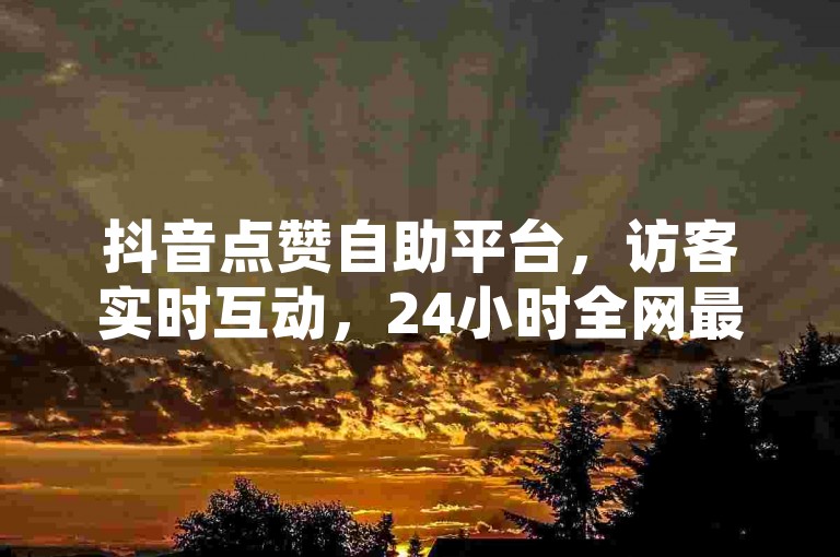 抖音点赞自助平台，访客实时互动，24小时全网最低，轻松获取点赞数