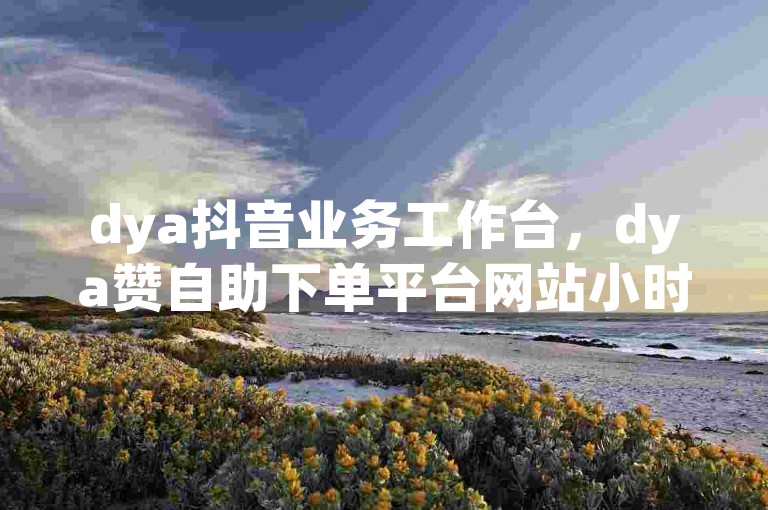 dya抖音业务工作台，dya赞自助下单平台网站小时高效便捷
