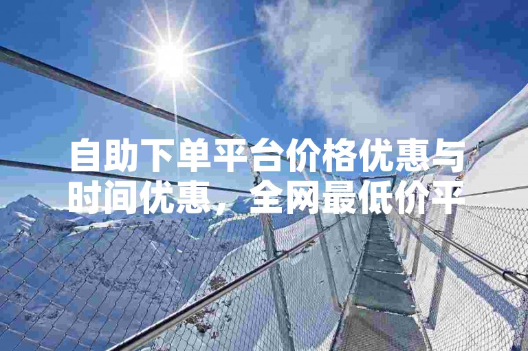 自助下单平台价格优惠与时间优惠，全网最低价平台推荐