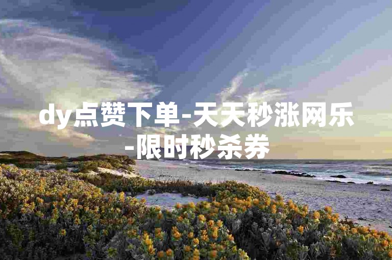 dy点赞下单-天天秒涨网乐-限时秒杀券