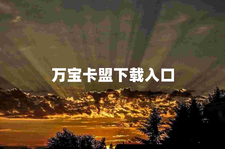 万宝卡盟下载入口