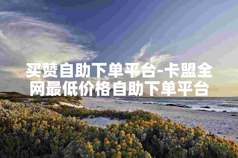 买赞自助下单平台-卡盟全网最低价格自助下单平台