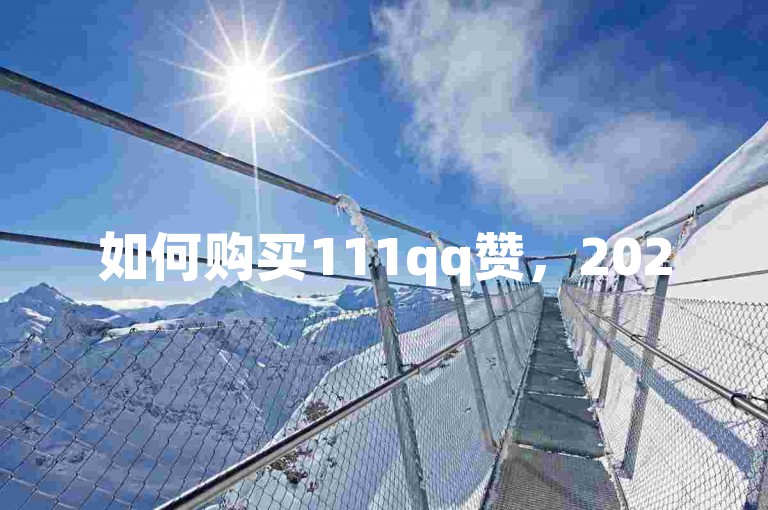 如何购买111qq赞，2025必学
