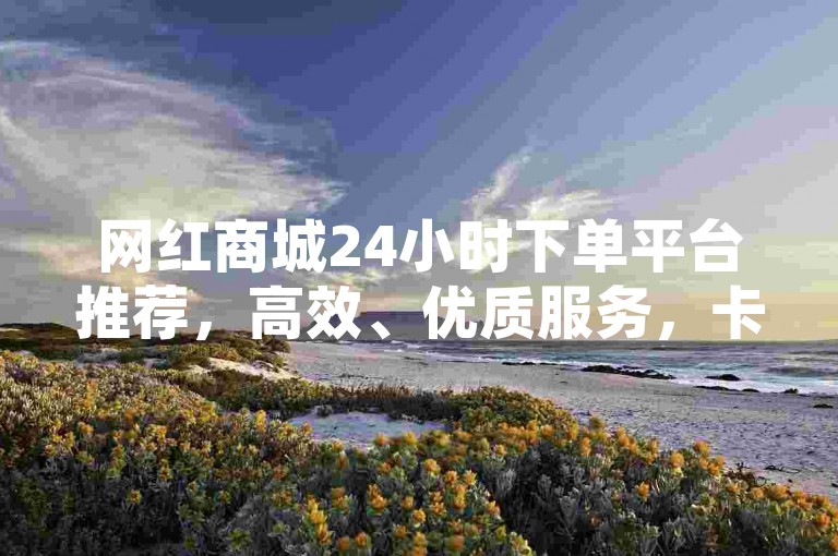 网红商城24小时下单平台推荐，高效、优质服务，卡盟导航助力KOL与网红高效互动