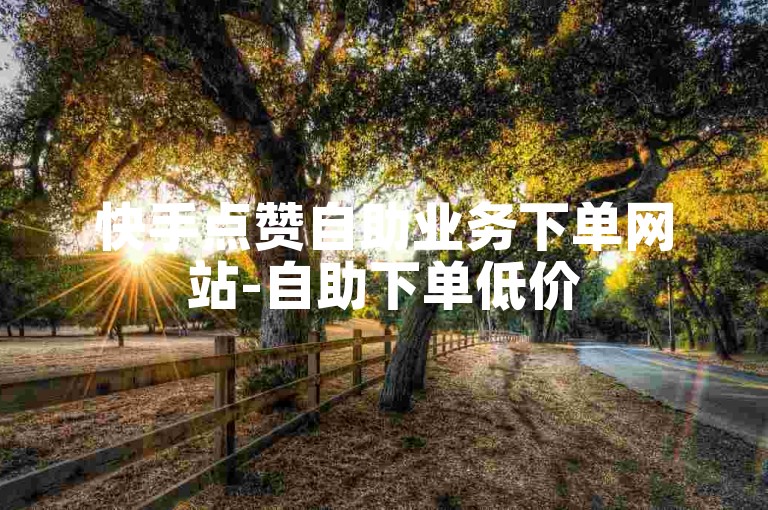 快手点赞自助业务下单网站-自助下单低价
