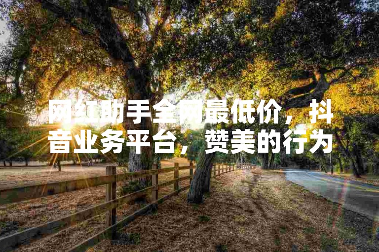 网红助手全网最低价，抖音业务平台，赞美的行为， QQ空间说说赞真人点赞