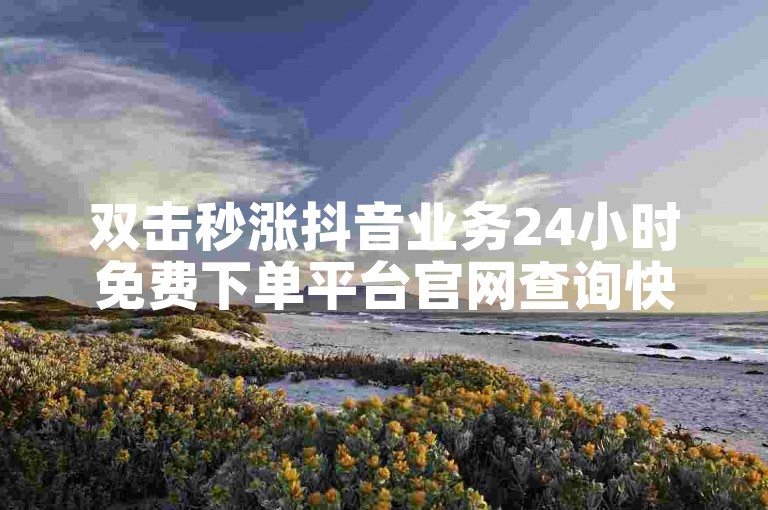 双击秒涨抖音业务24小时免费下单平台官网查询快手业务发展