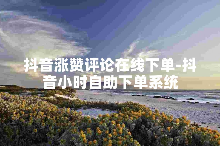 抖音涨赞评论在线下单-抖音小时自助下单系统