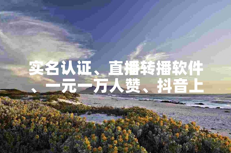实名认证、直播转播软件、一元一万人赞、抖音上热门