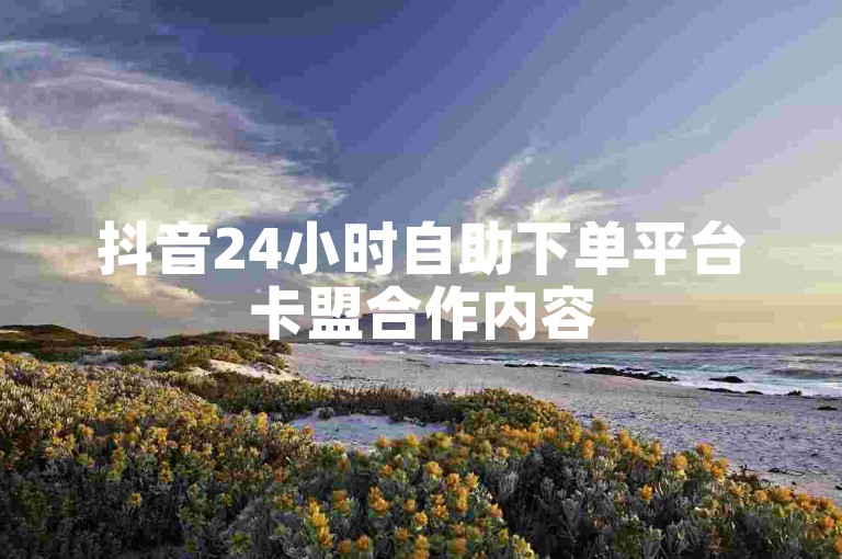 抖音24小时自助下单平台卡盟合作内容
