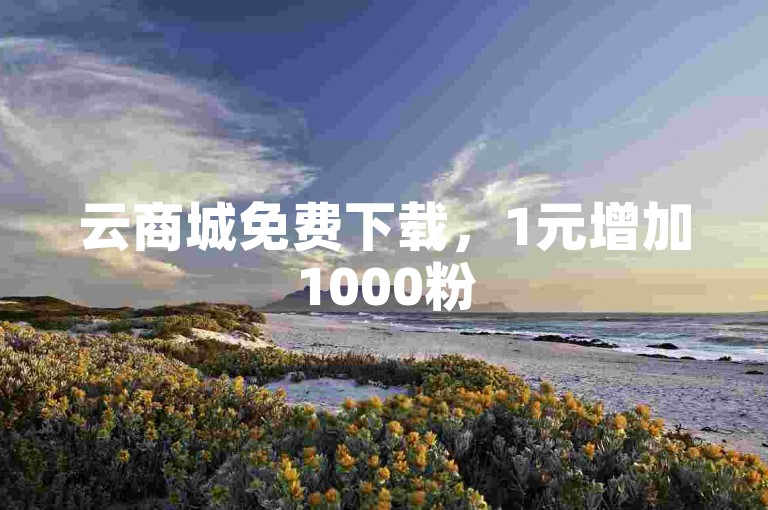 云商城免费下载，1元增加1000粉